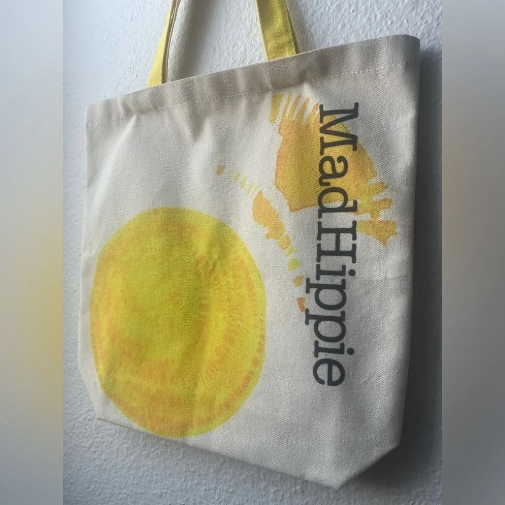 Mad Hippie Yellow Canvas Tote Bag